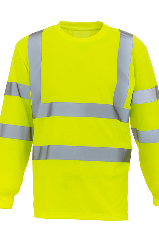 Yoko HiVis Long Sleeve TShirt HVJ420 Class 3 Safetywear for Men