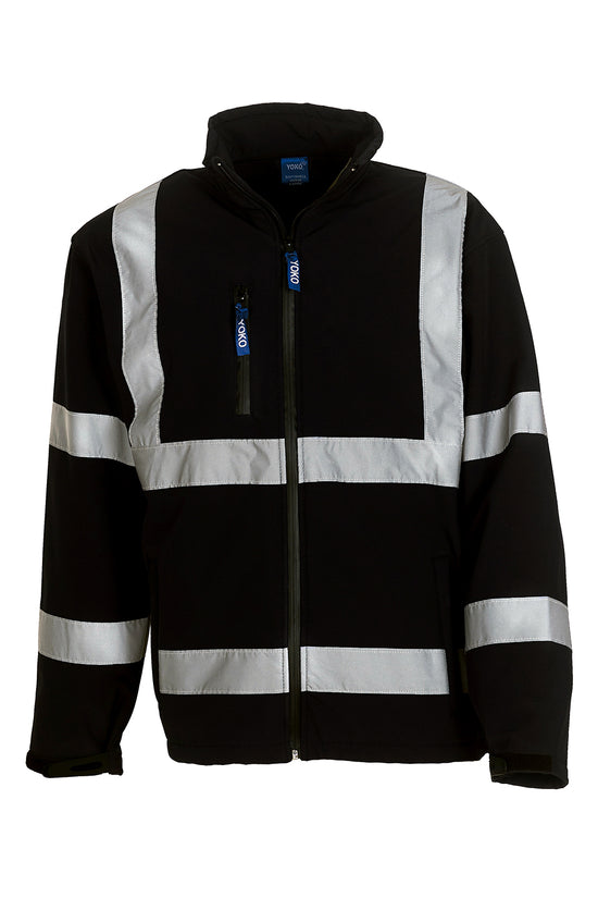 Yoko HiVis Softshell Jacket for Men Safetywear Plus Sizes