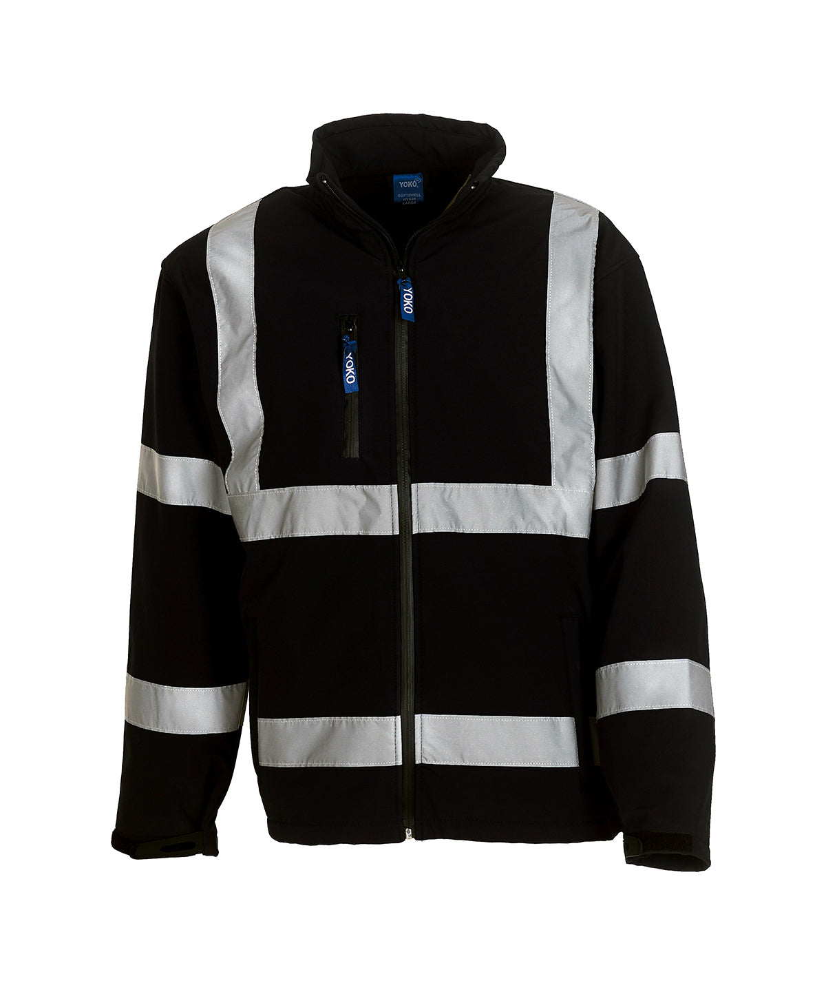 Yoko HiVis Softshell Jacket for Men Safetywear Plus Sizes