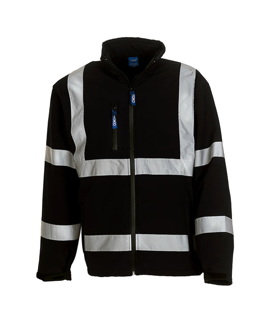 Yoko HiVis Softshell Jacket for Men Safetywear Plus Sizes