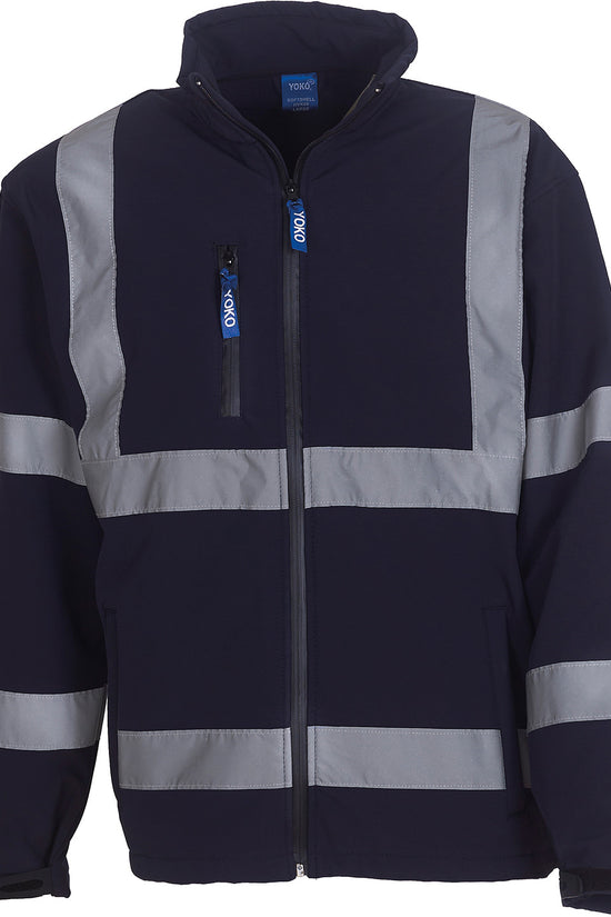 Yoko HiVis Softshell Jacket for Men Safetywear Plus Sizes