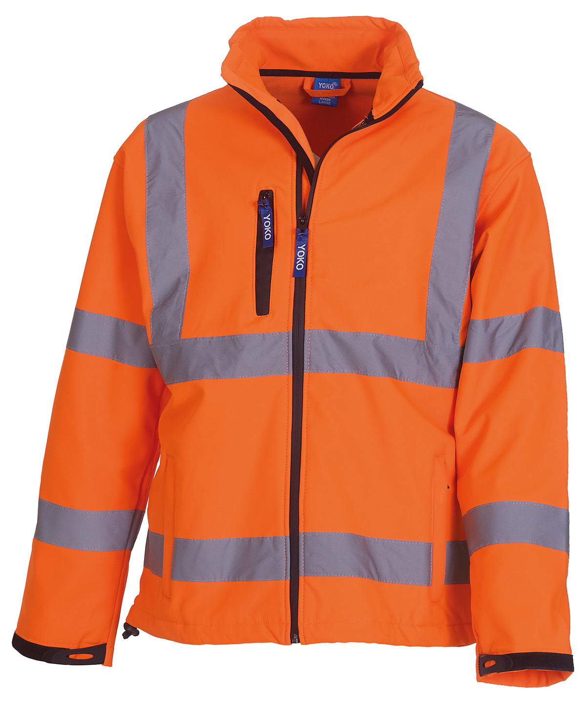 Yoko HiVis Softshell Jacket for Men Safetywear Plus Sizes