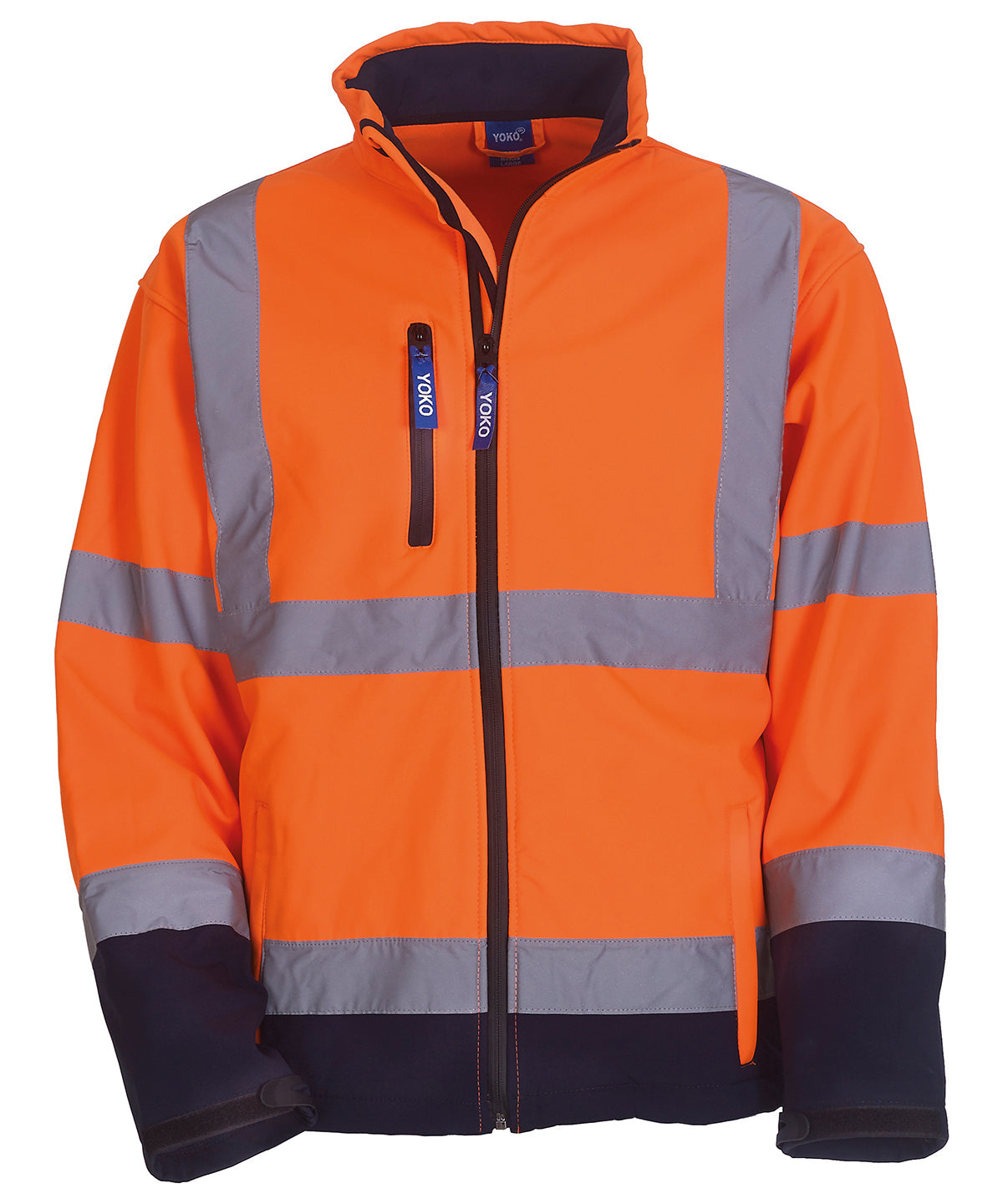 Yoko HiVis Softshell Jacket for Men Safetywear Plus Sizes
