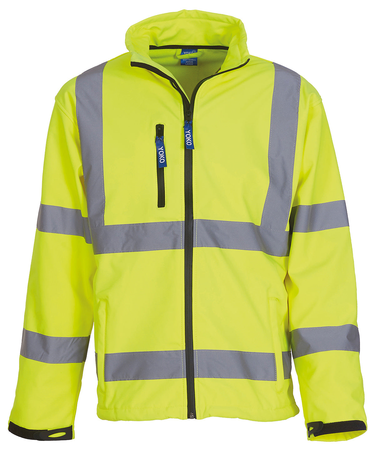 Yoko HiVis Softshell Jacket for Men Safetywear Plus Sizes