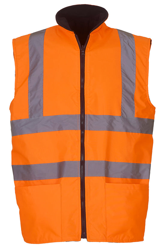 HiVis Reversible Fleece Bodywarmer HV008F for Men
