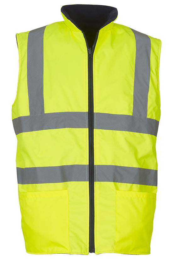 HiVis Reversible Fleece Bodywarmer HV008F for Men