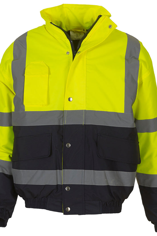 Yoko HiVis TwoTone Bomber Jacket HVP218 Safetywear Plus Sizes