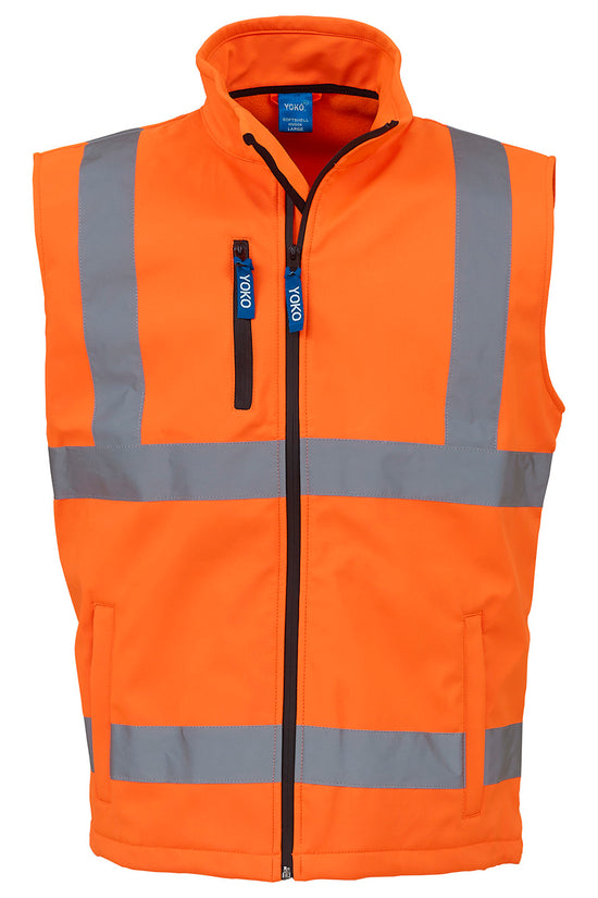 Yoko HiVis Softshell Gilet for Men Safetywear Plus Sizes