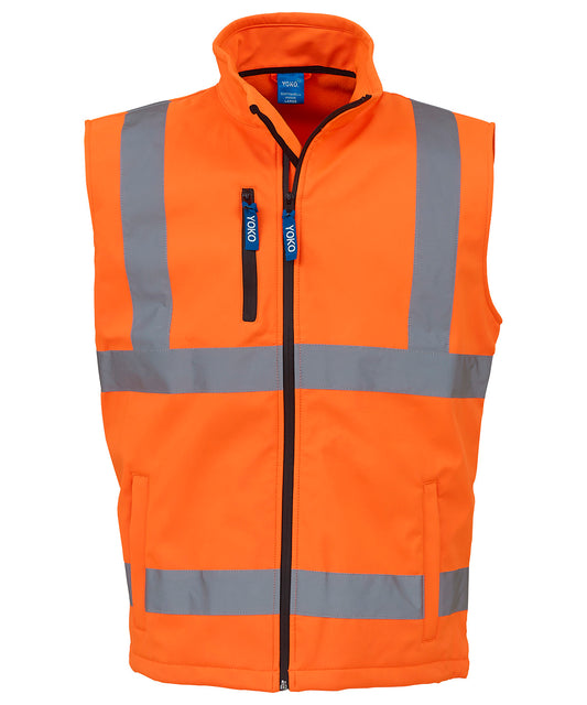 Yoko HiVis Softshell Gilet for Men Safetywear Plus Sizes