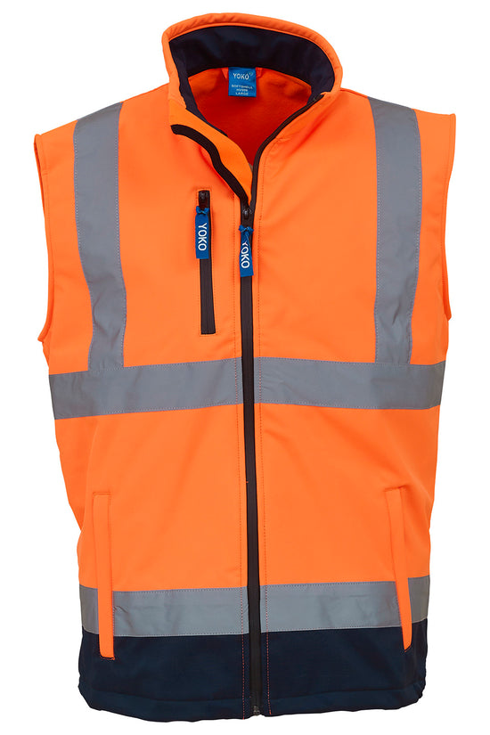 Yoko HiVis Softshell Gilet for Men Safetywear Plus Sizes