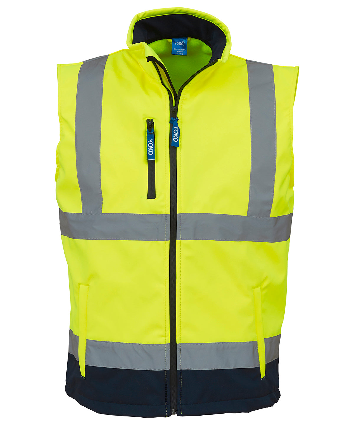 Yoko HiVis Softshell Gilet for Men Safetywear Plus Sizes