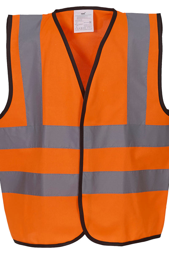 Yoko Kids HiVis 2 Band Braces Waistcoat HVW100CH