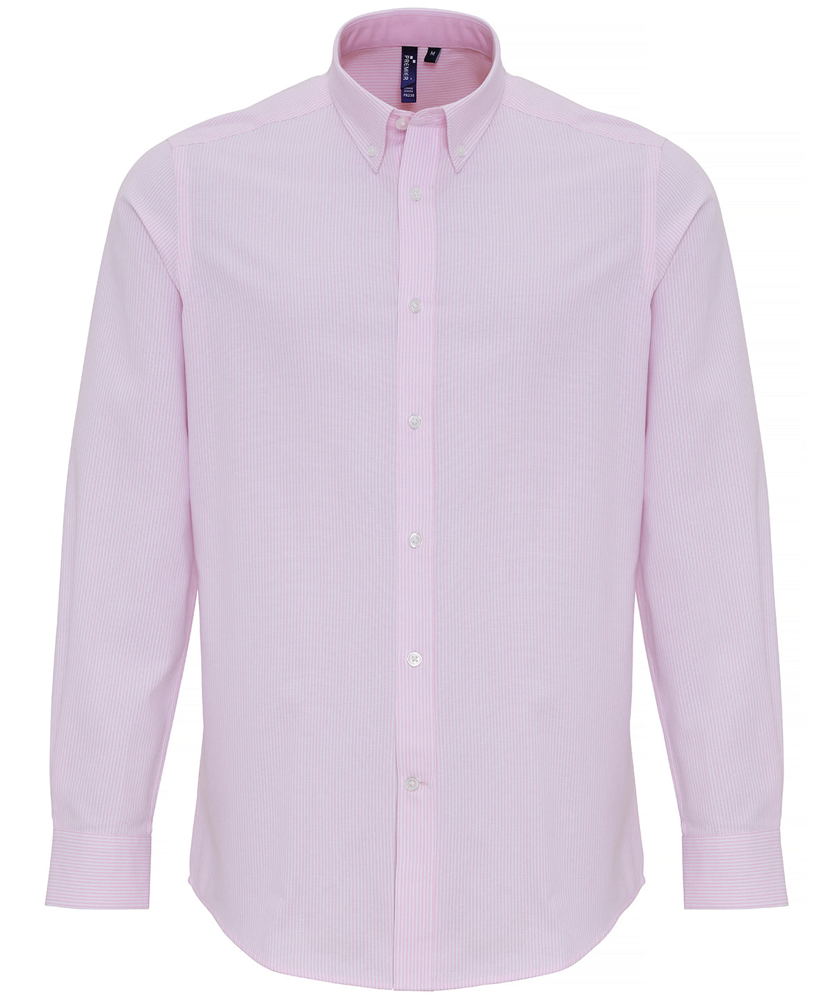 Mens Premier Oxford Striped Shirt with ButtonDown Collar