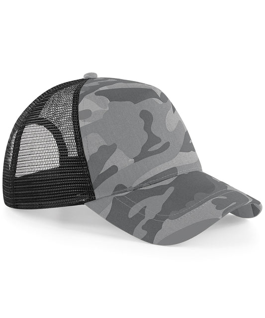 Beechfield Camo Snapback Trucker Caps Unisex Adult Headwear
