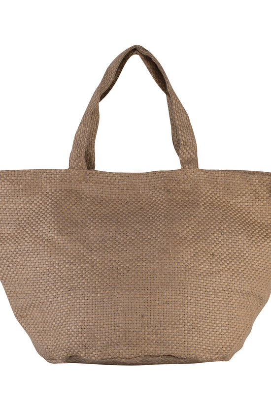 EcoFriendly Natural Jute Bag with Zipped Pocket Unisex Adult Bags