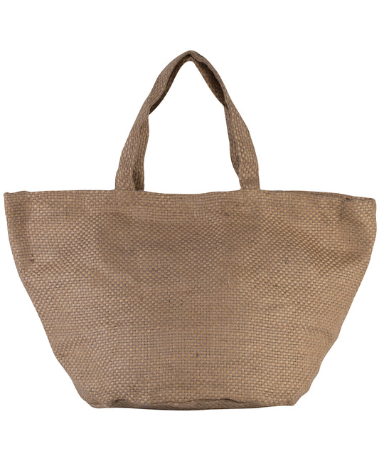 EcoFriendly Natural Jute Bag with Zipped Pocket Unisex Adult Bags