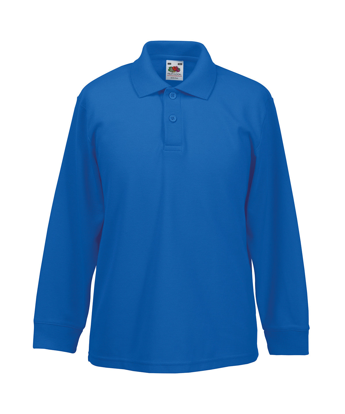 Kids Long Sleeve 6535 Polo Shirt Fruit of the Loom