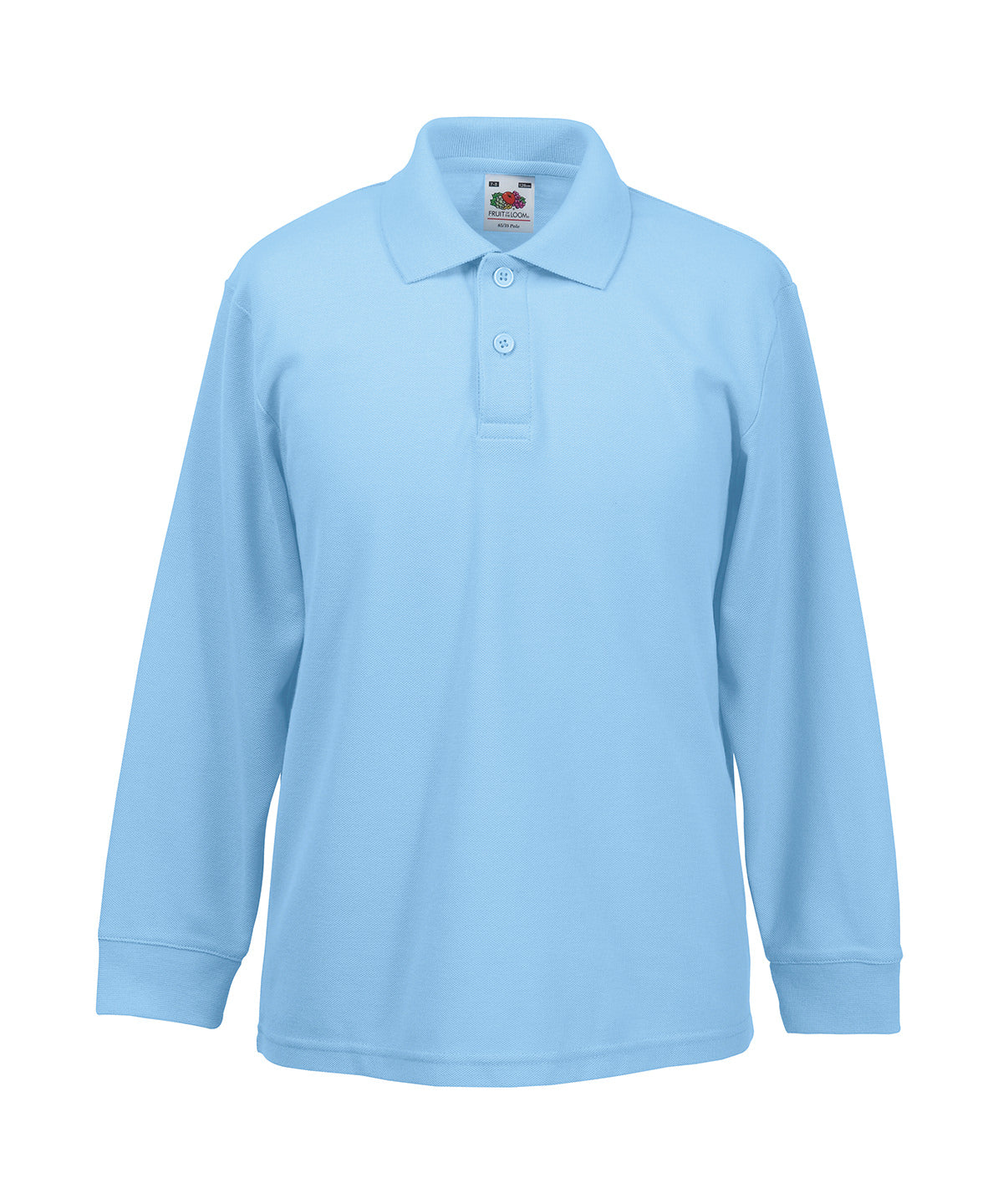 Kids Long Sleeve 6535 Polo Shirt Fruit of the Loom