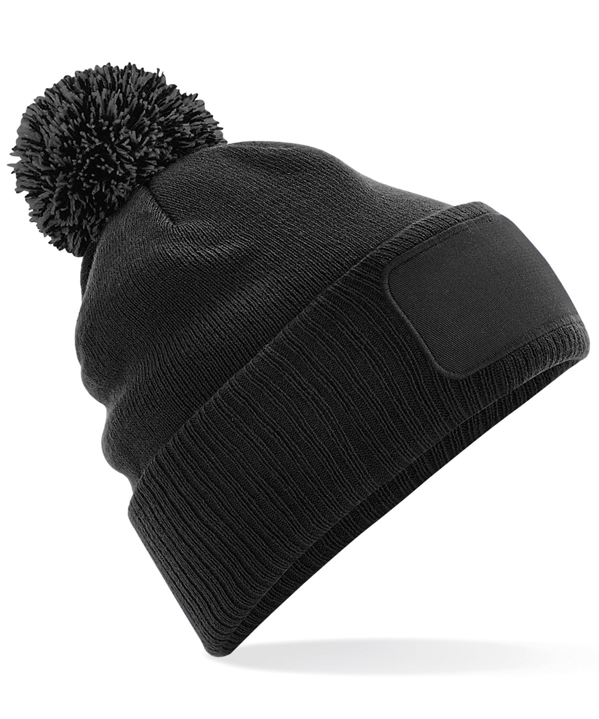 Snowstar Patch Beanie Hat Unisex Adult Winter Headwear