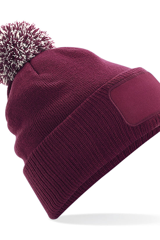 Snowstar Patch Beanie Hat Unisex Adult Winter Headwear