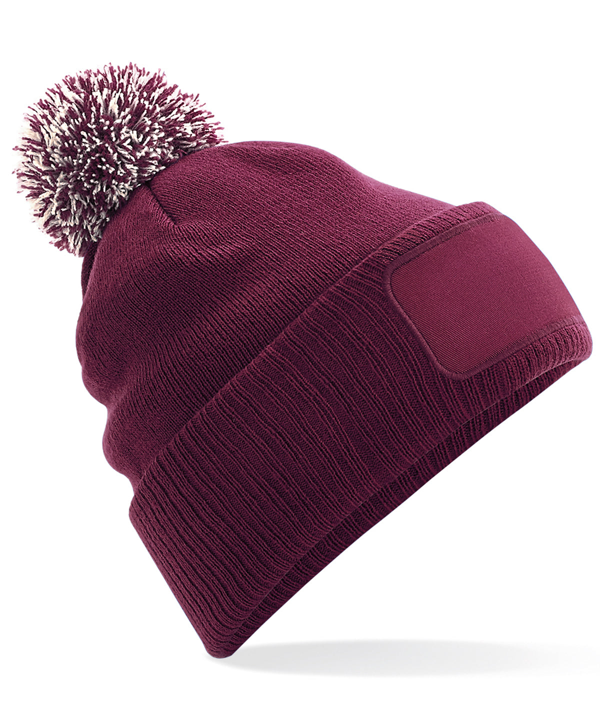 Snowstar Patch Beanie Hat Unisex Adult Winter Headwear