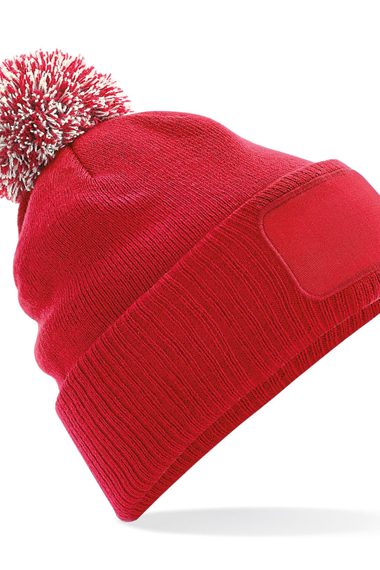 Snowstar Patch Beanie Hat Unisex Adult Winter Headwear