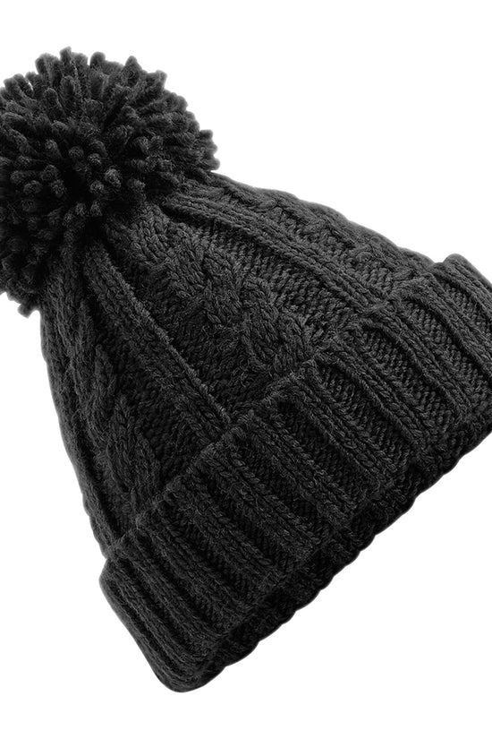Cozy Cable Knit Melange Beanie Hat for Winter