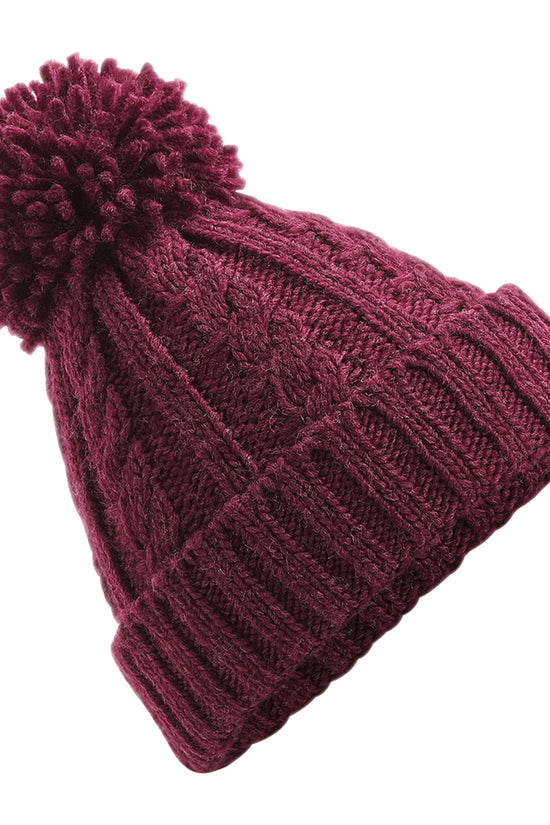 Cozy Cable Knit Melange Beanie Hat for Winter