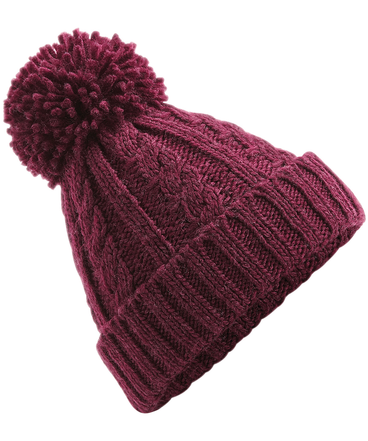Cozy Cable Knit Melange Beanie Hat for Winter