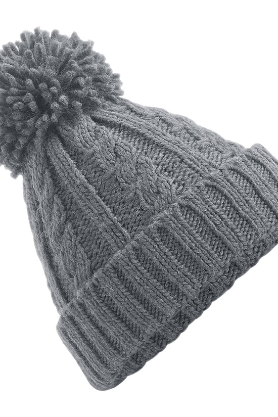 Cozy Cable Knit Melange Beanie Hat for Winter
