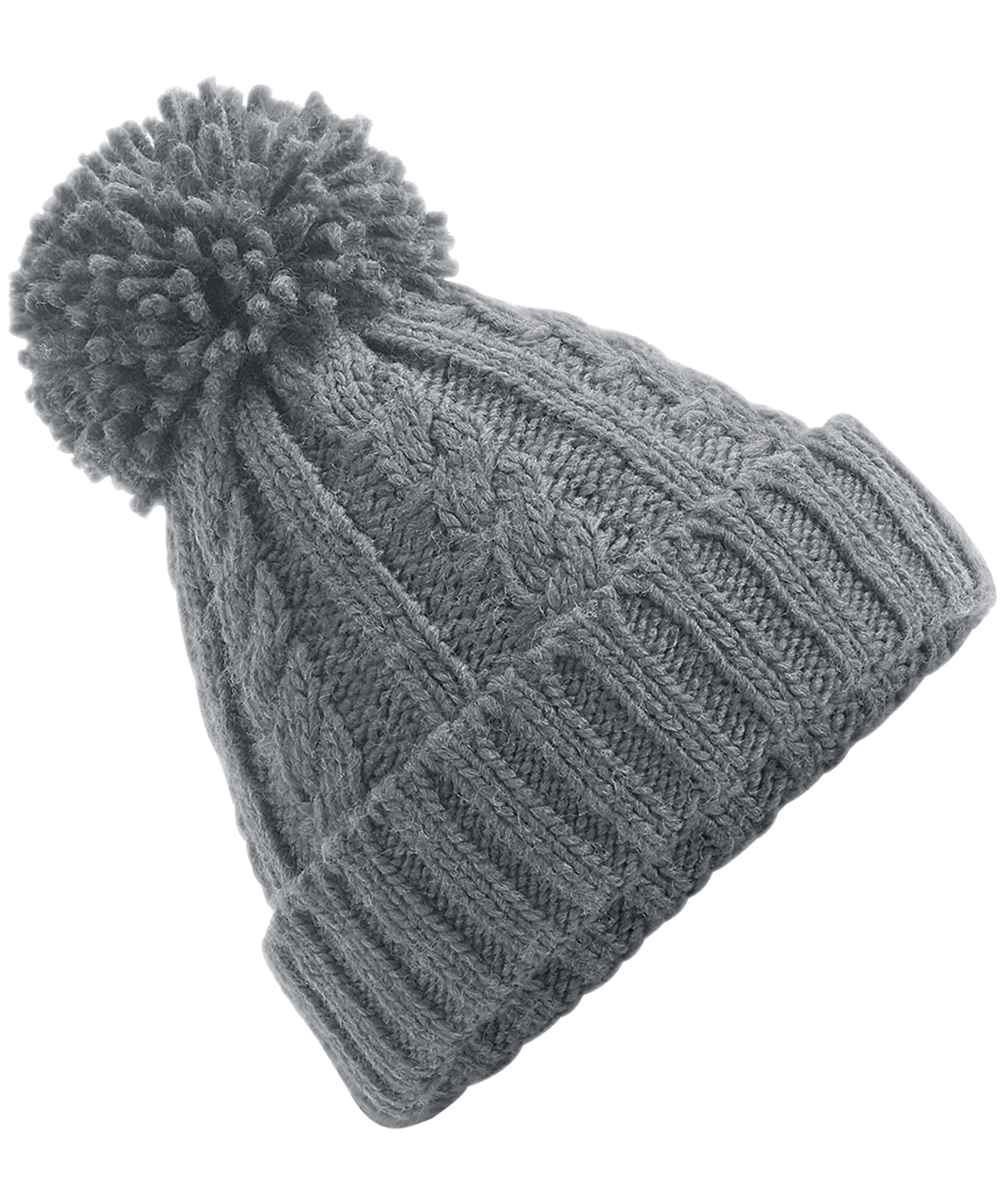 Cozy Cable Knit Melange Beanie Hat for Winter