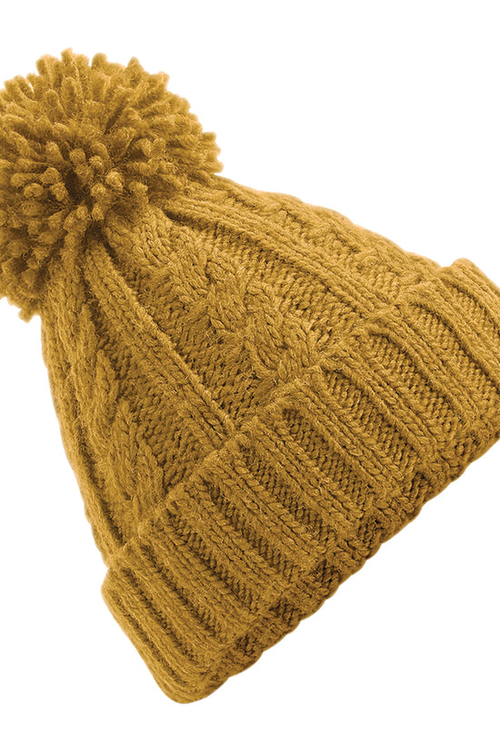 Cozy Cable Knit Melange Beanie Hat for Winter