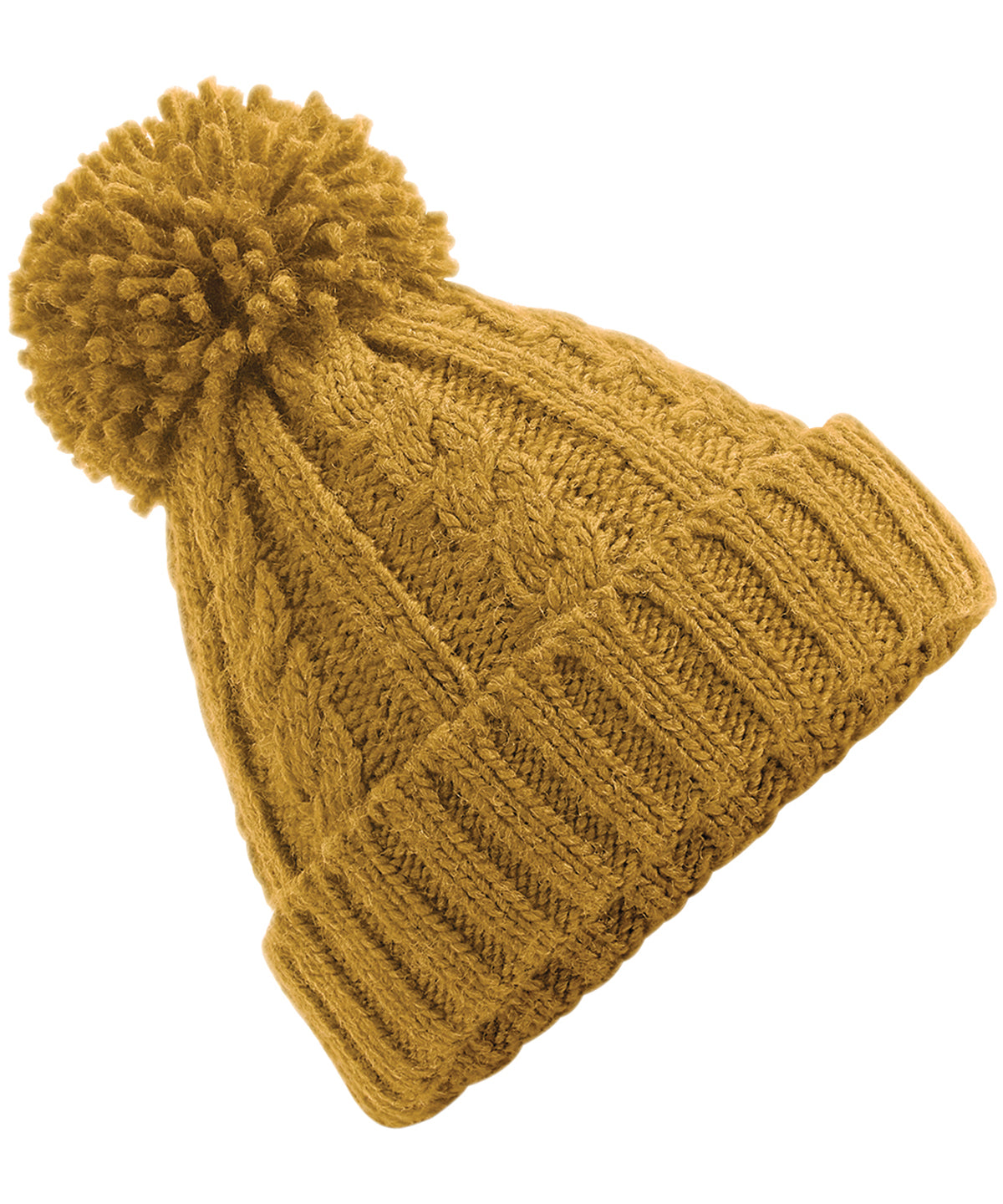 Cozy Cable Knit Melange Beanie Hat for Winter