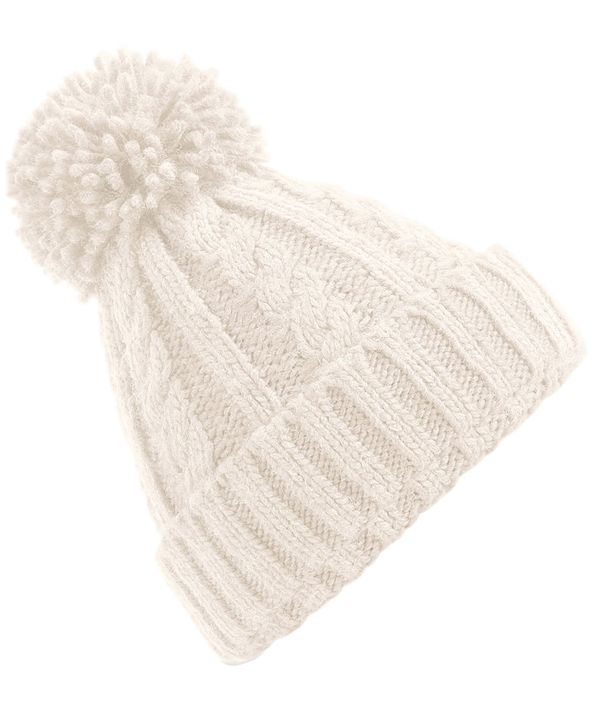 Cozy Cable Knit Melange Beanie Hat for Winter