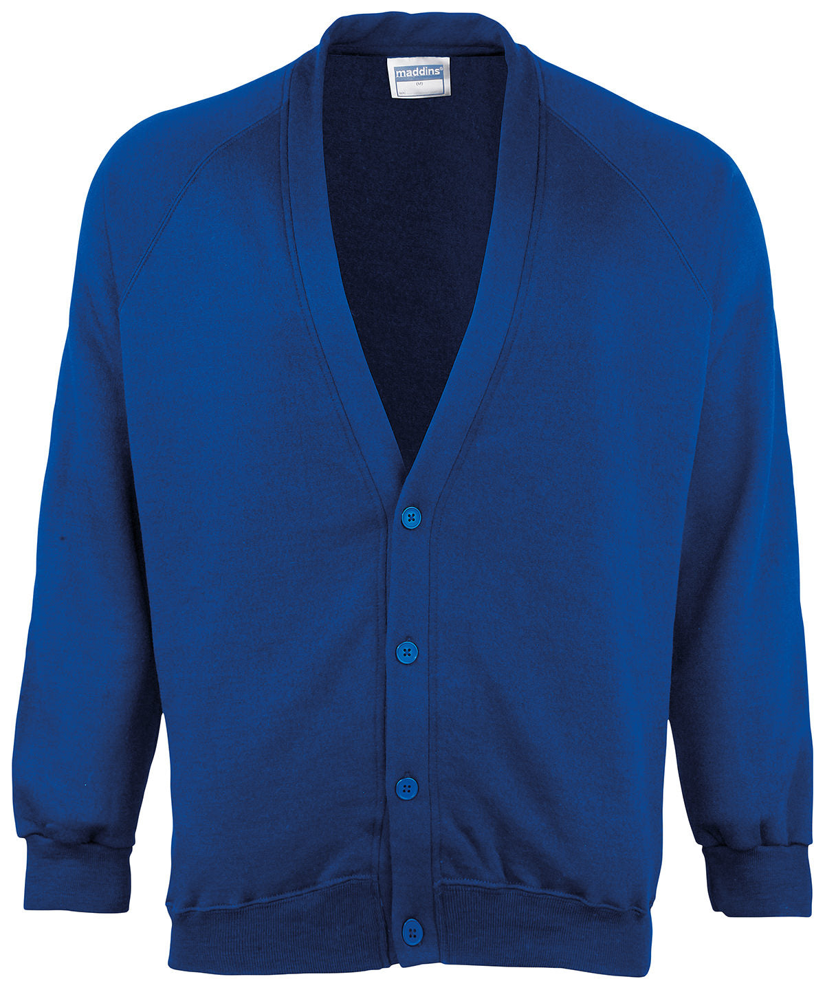 Maddins Kids Coloursure Cardigan Unisex Junior Back to School
