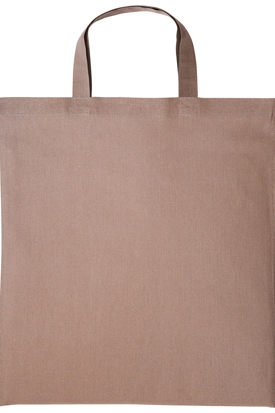 EcoFriendly Cotton Shopper Bag with Short Handles Unisex Adult Bags