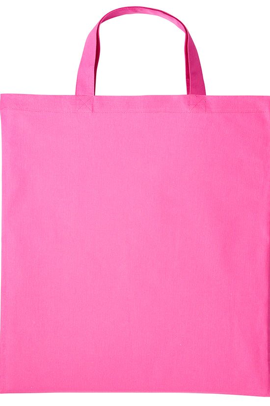 EcoFriendly Cotton Shopper Bag with Short Handles Unisex Adult Bags
