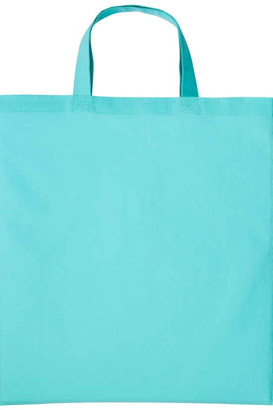 EcoFriendly Cotton Shopper Bag with Short Handles Unisex Adult Bags