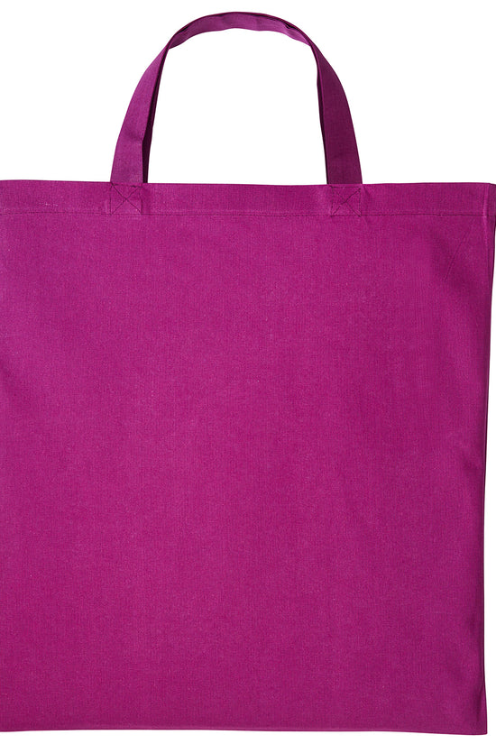 EcoFriendly Cotton Shopper Bag with Short Handles Unisex Adult Bags
