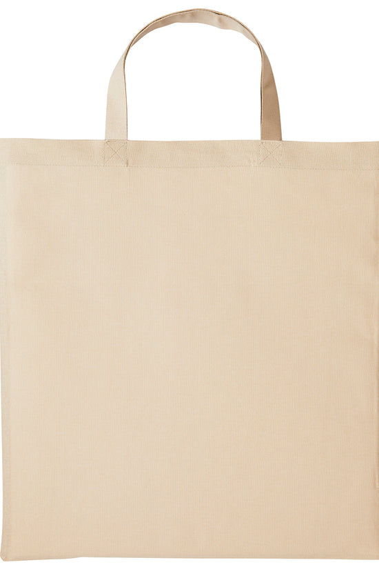 EcoFriendly Cotton Shopper Bag with Short Handles Unisex Adult Bags