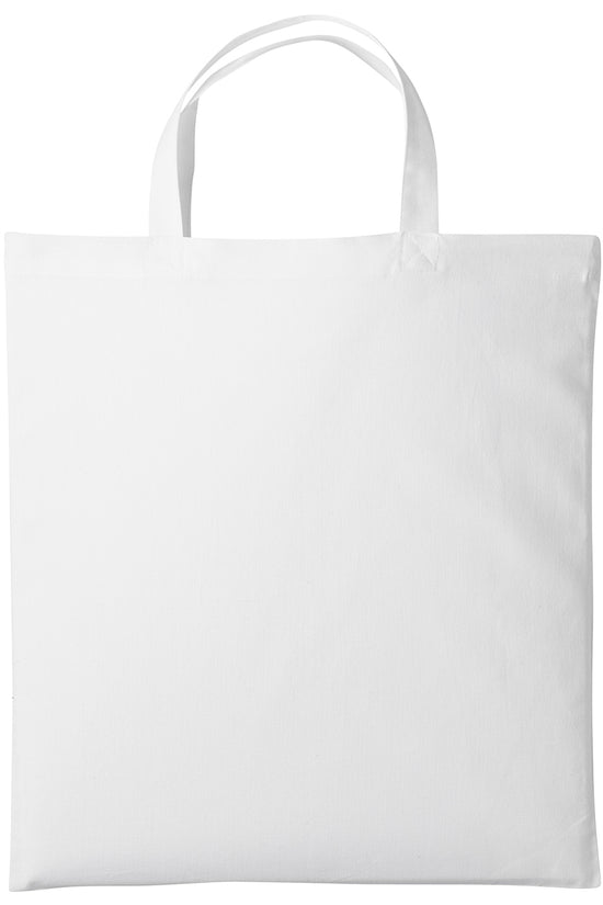 EcoFriendly Cotton Shopper Bag with Short Handles Unisex Adult Bags