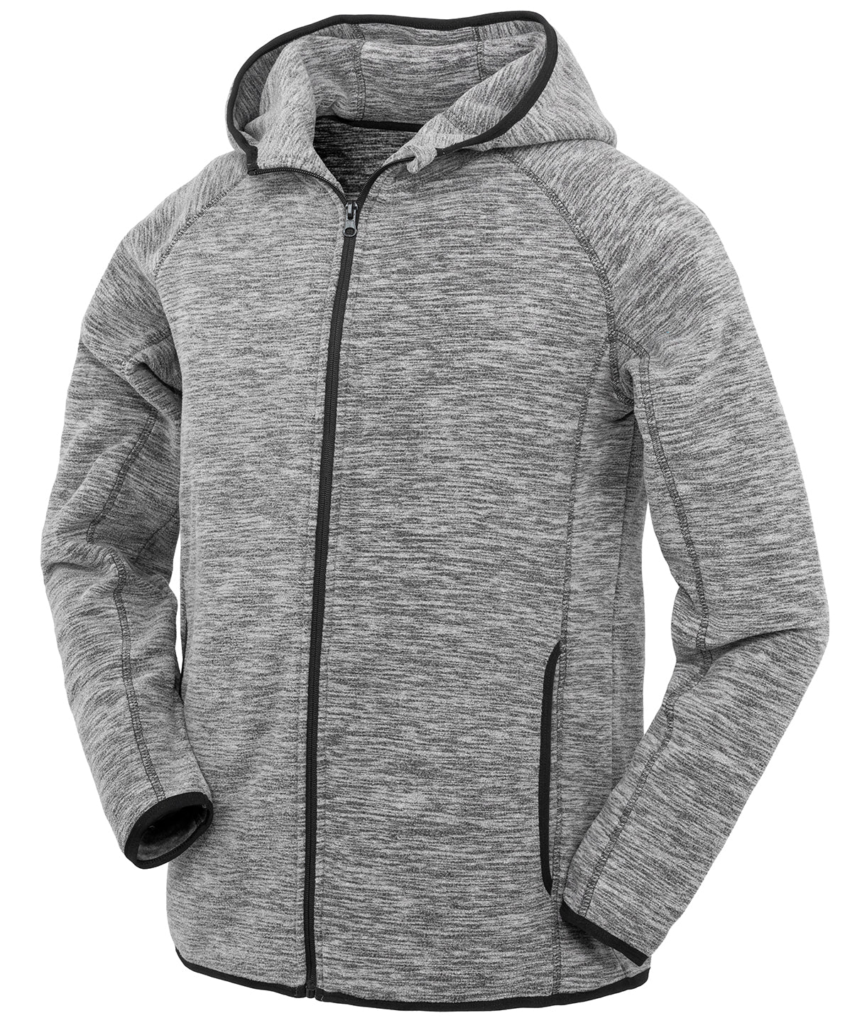 GreyBlack Microfleece Hoodie Ultimate Comfort and Performance