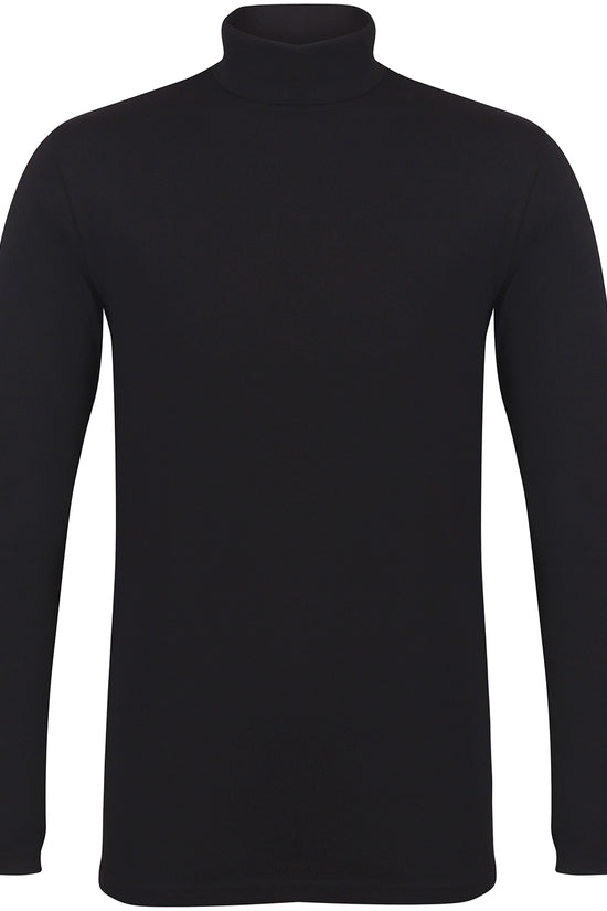 Black Feel Good Stretch RollNeck Top