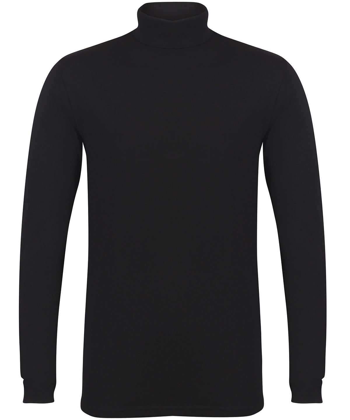 Black Feel Good Stretch RollNeck Top