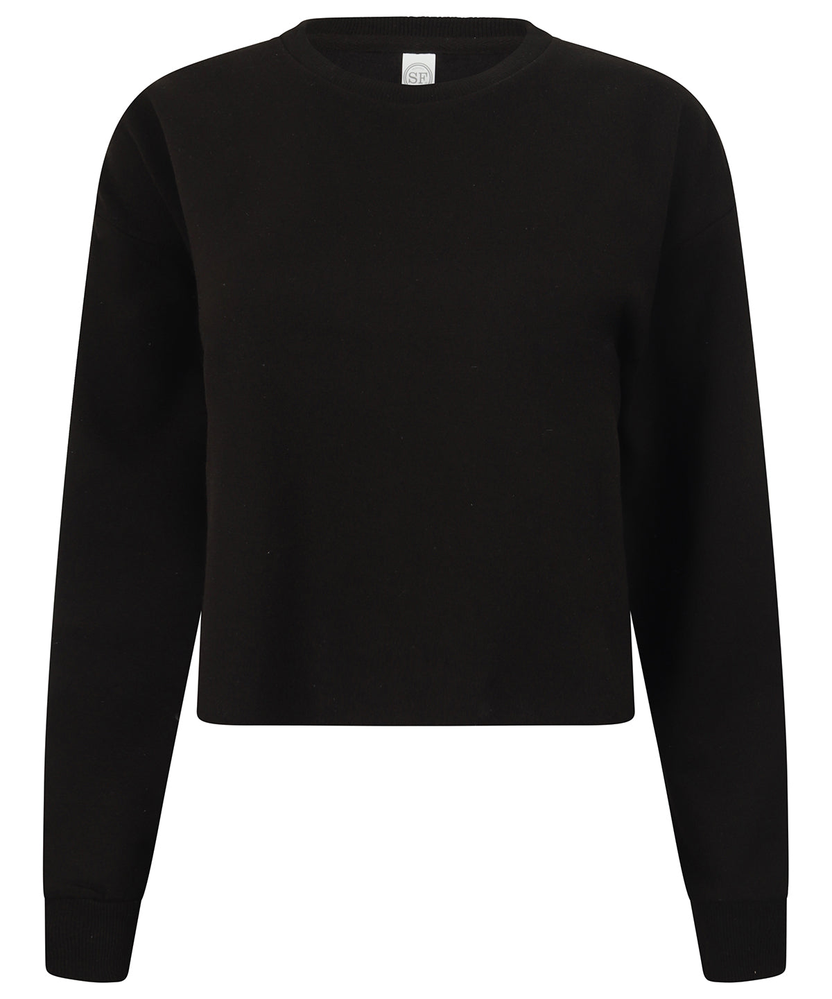 Black Womens Cropped Slounge Sweat Relaxed Fit and Stylish Design