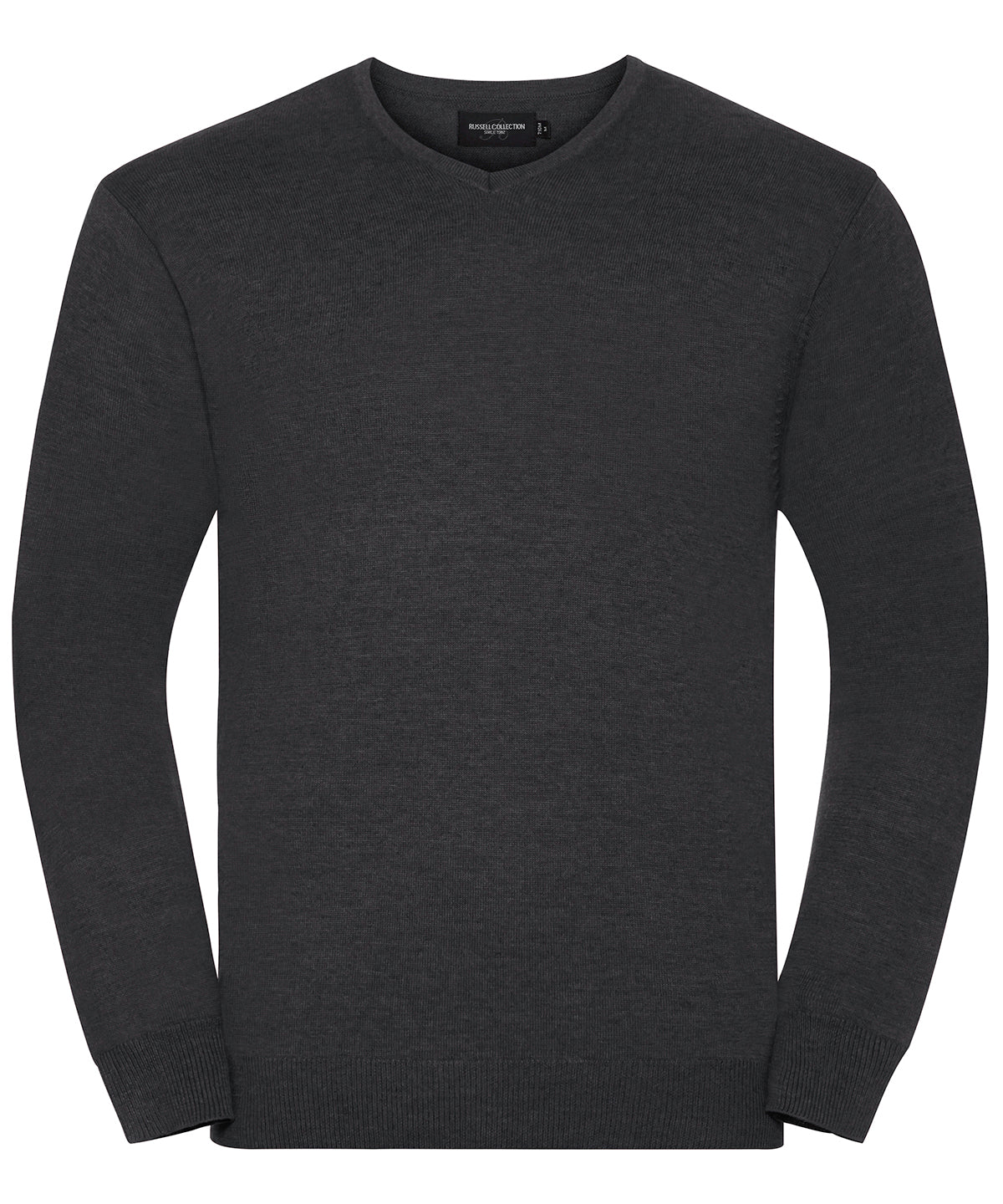 Russell Collection Mens VNeck Knitted Sweater in Plus Sizes