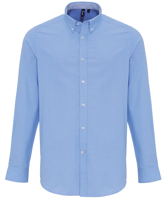 Mens Premier Oxford Striped Shirt with ButtonDown Collar
