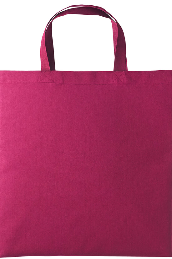 EcoFriendly Cotton Shopper Bag with Short Handles Unisex Adult Bags