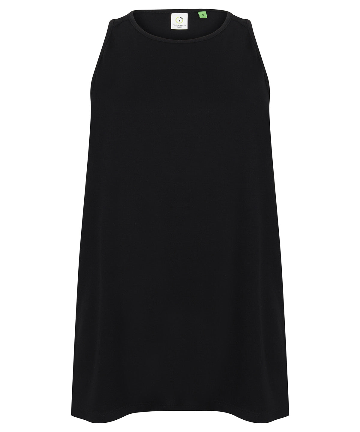 Tombo Womens Open Back Sports Vest with Split Detail