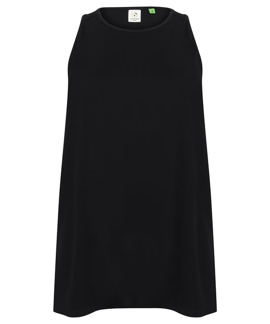 Tombo Womens Open Back Sports Vest with Split Detail